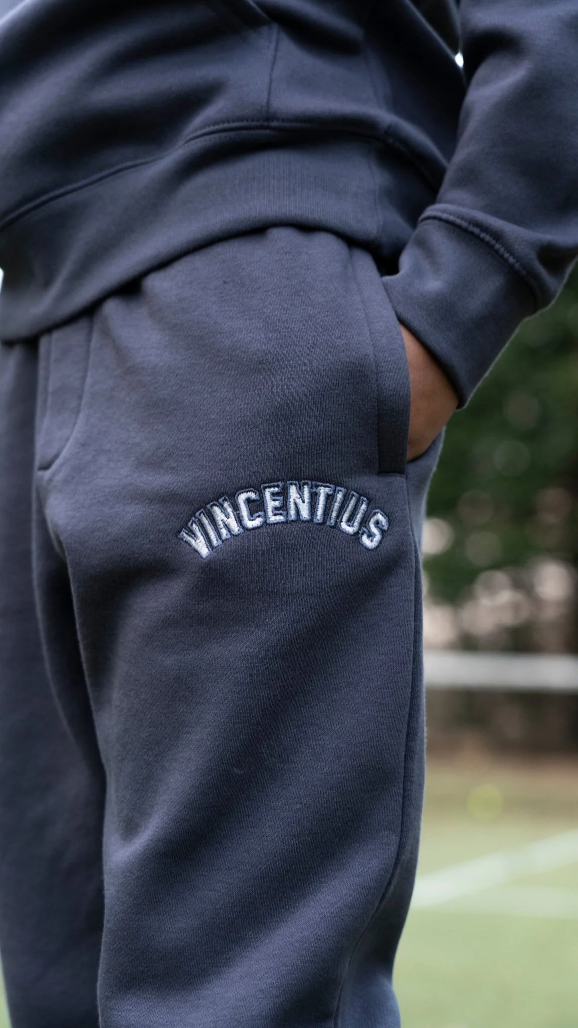 Boys Applique Tracksuit - Airforce Blue - Image 4