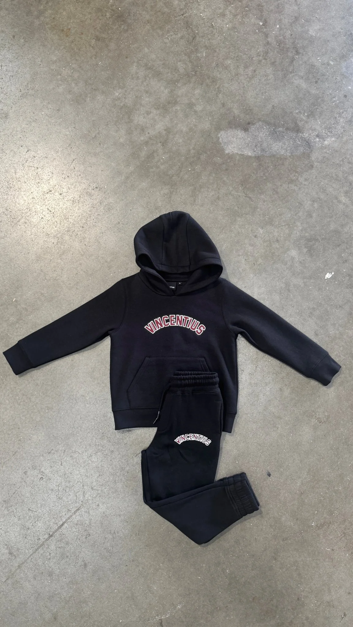 Boys Applique Tracksuit - Black - Image 4