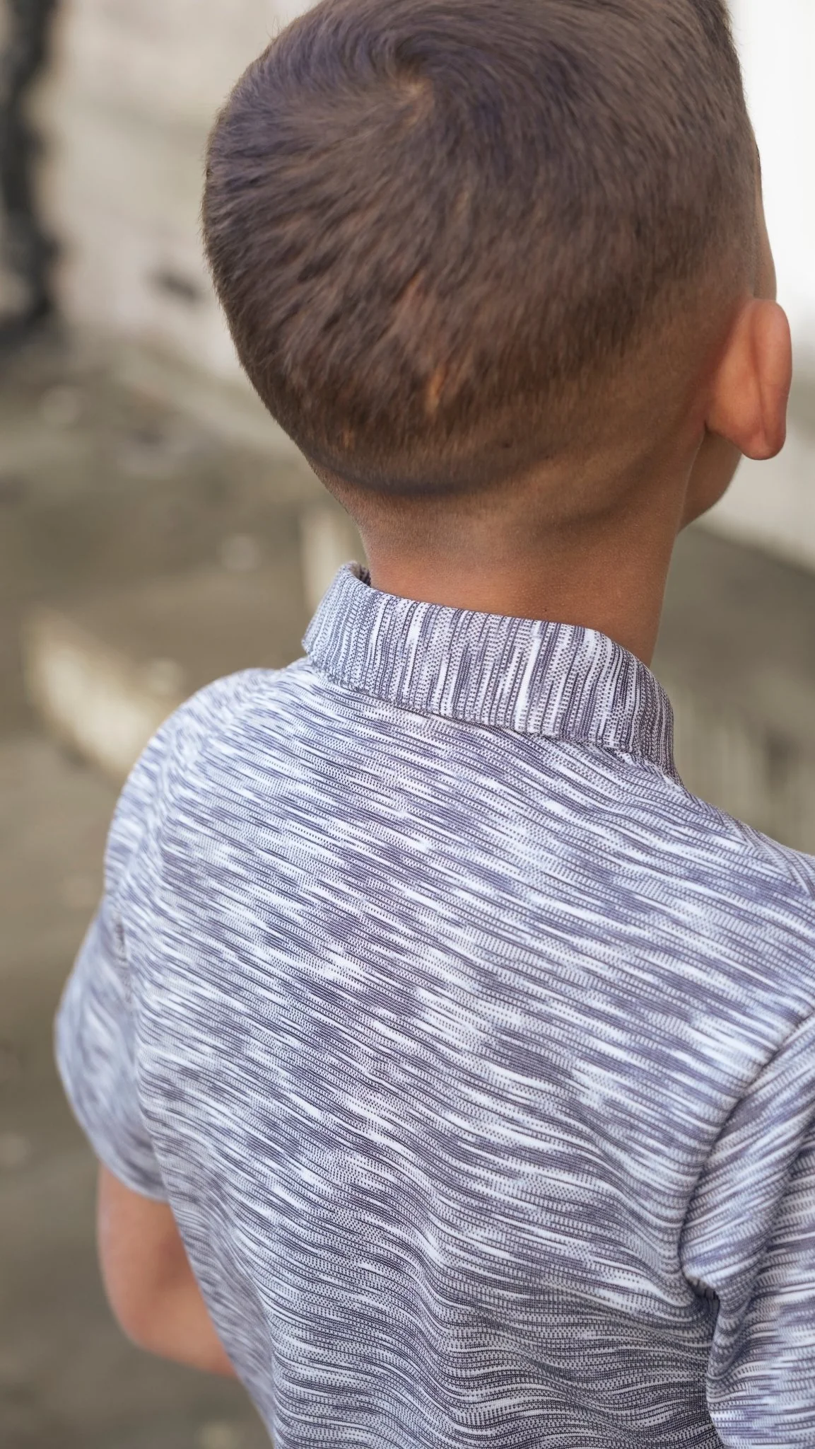 Boys Navy Space Dye Polo V2 - Image 3