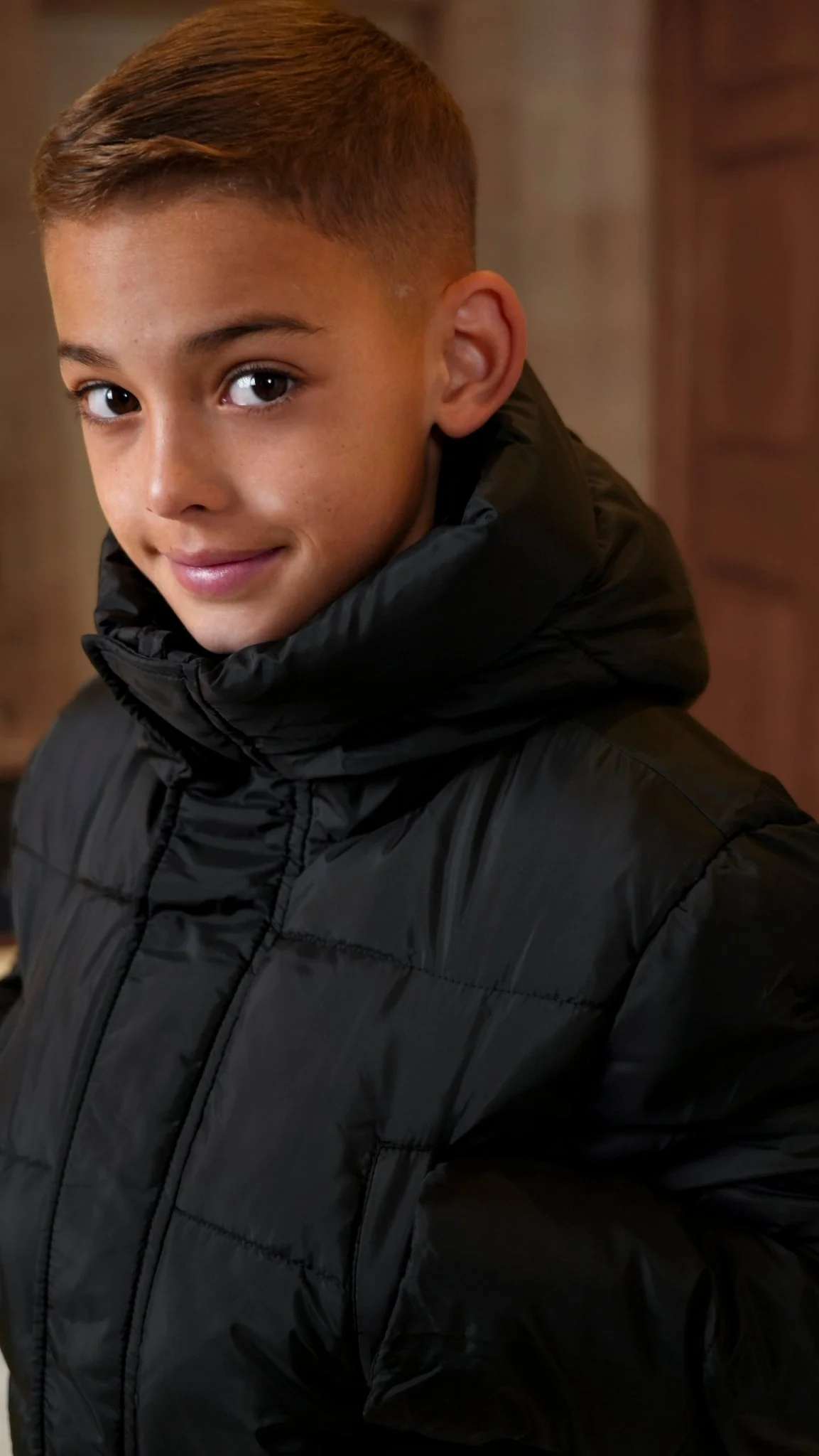 Boy's Premium Short Puffer - Black - Image 4