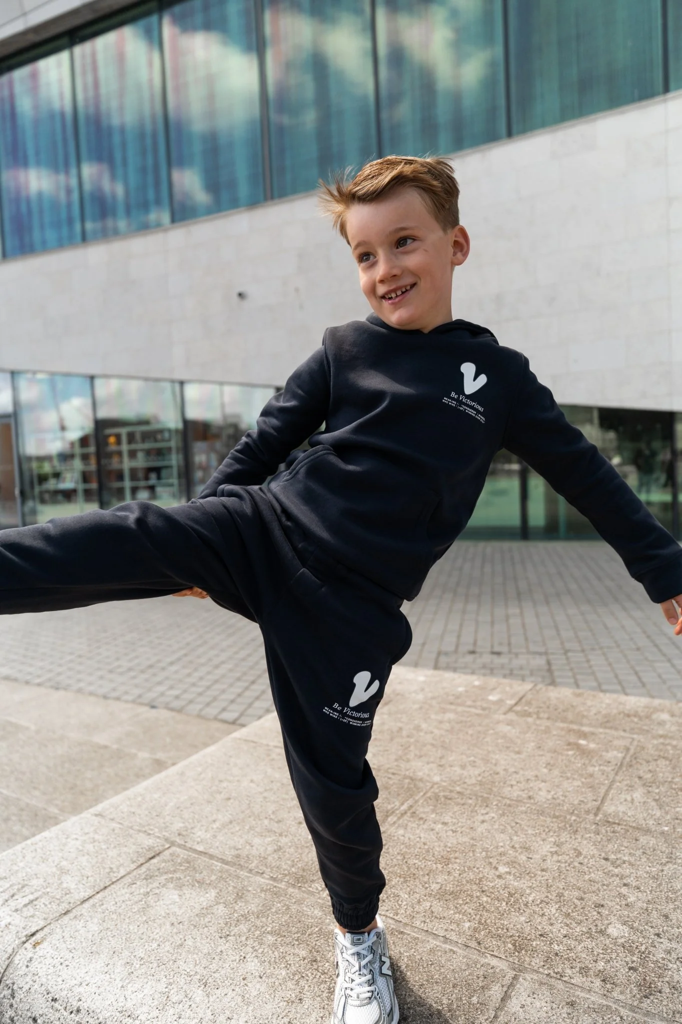 Boy's Subway Graffiti Tracksuit - Navy