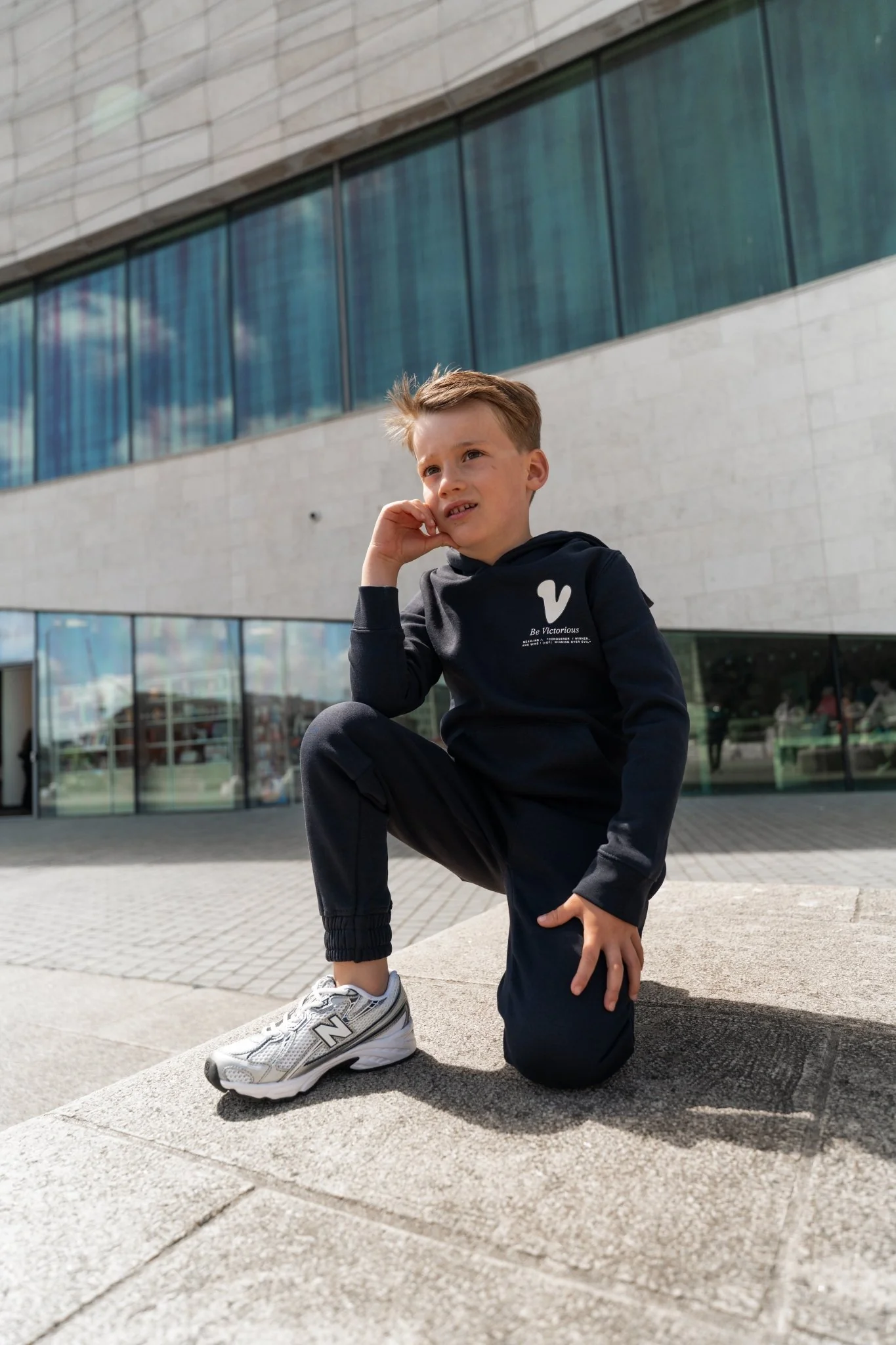 Boy's Subway Graffiti Tracksuit - Navy - Image 3