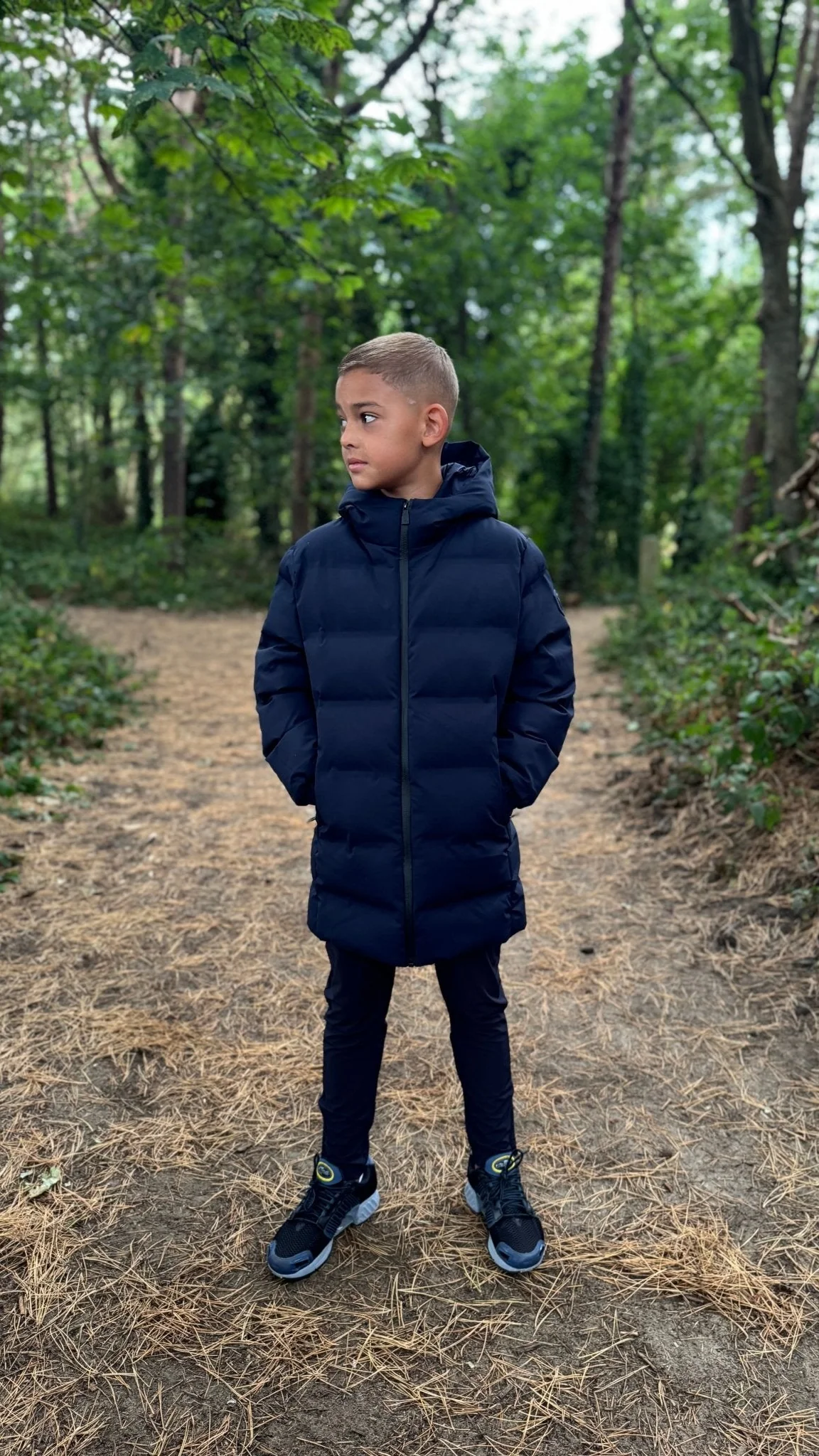 Boy's Technical Parka - Navy - Image 3