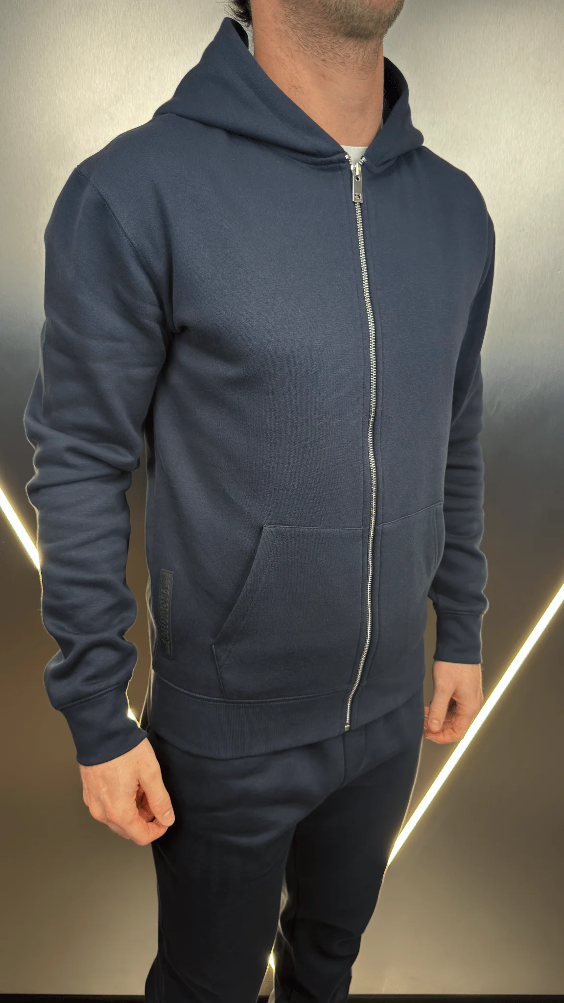 Full Zip Silicone Badge Every Day Tracksuit - Navy