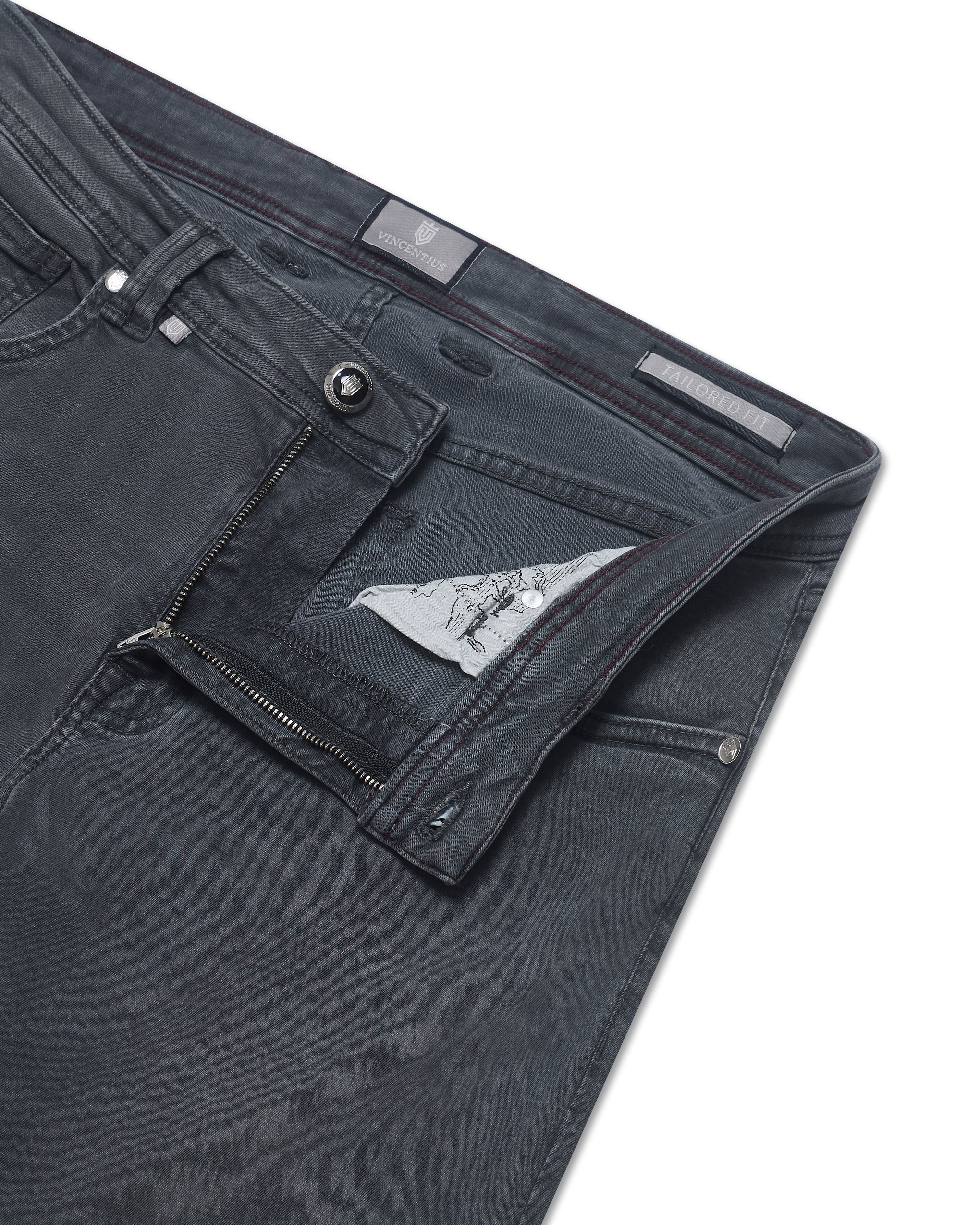 Luxury Edition Tailored Fit Jeans - Grey/Grape Patch - Image 3