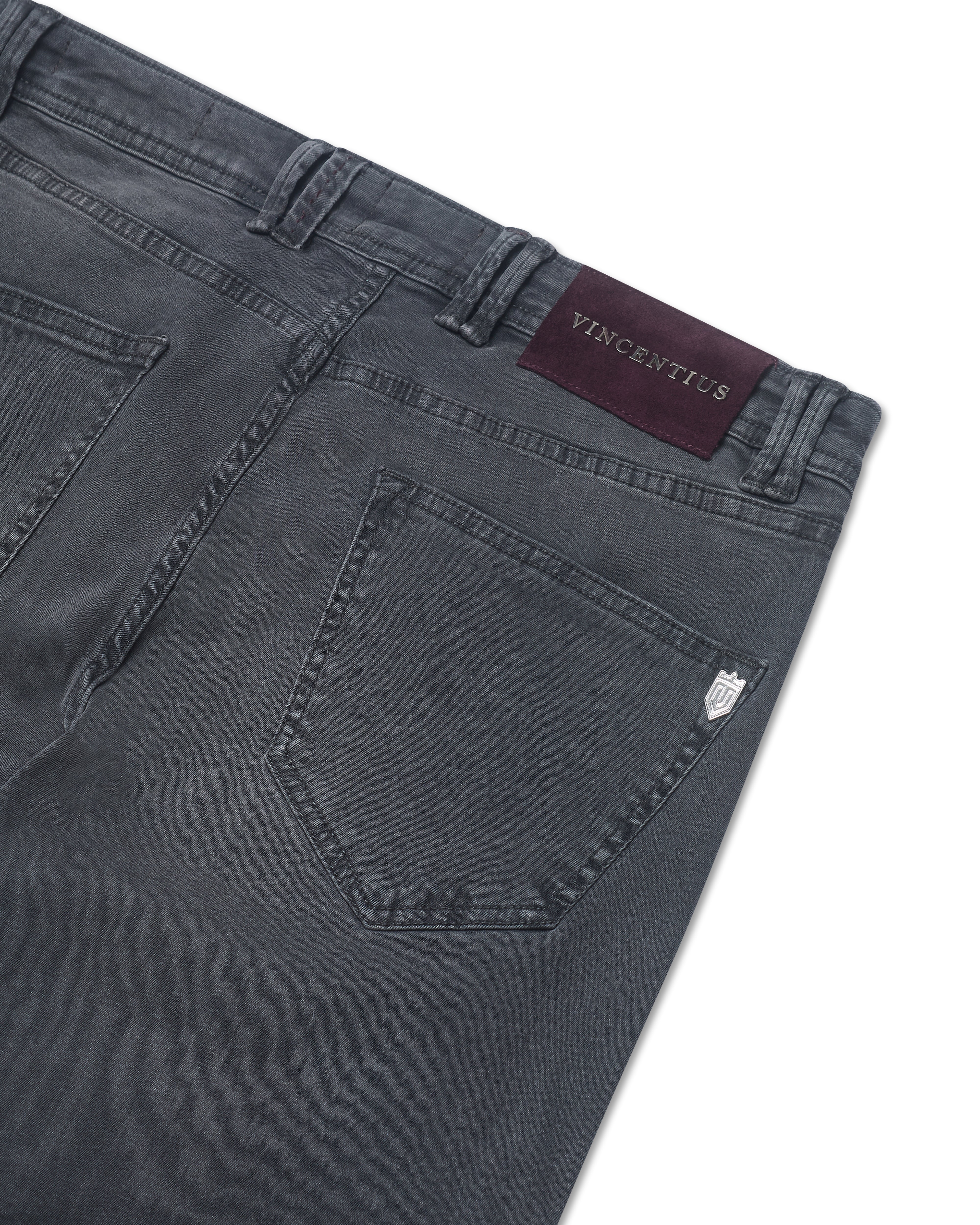 Luxury Edition Tailored Fit Jeans - Grey/Grape Patch - Image 4