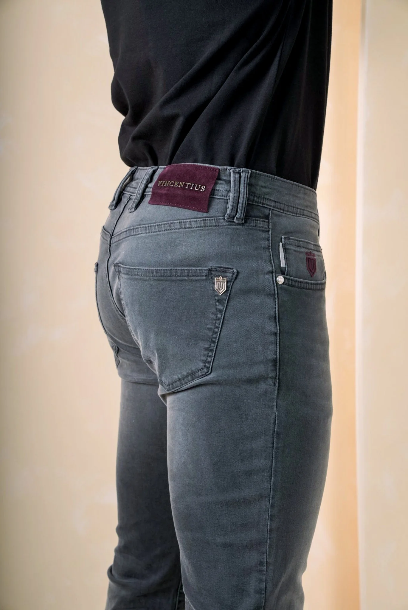 Luxury Edition Tailored Fit Jeans - Grey/Grape Patch - Image 5