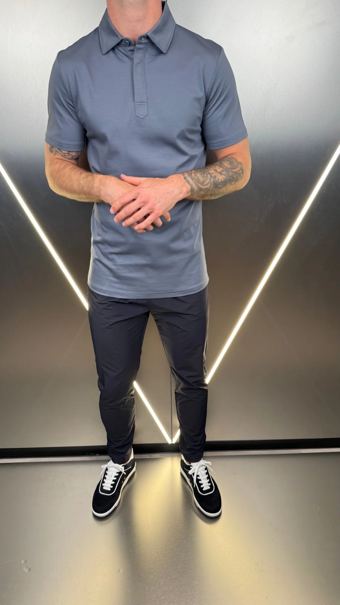 Luxury Mercerised Ombre Polo T Shirt - Image 3