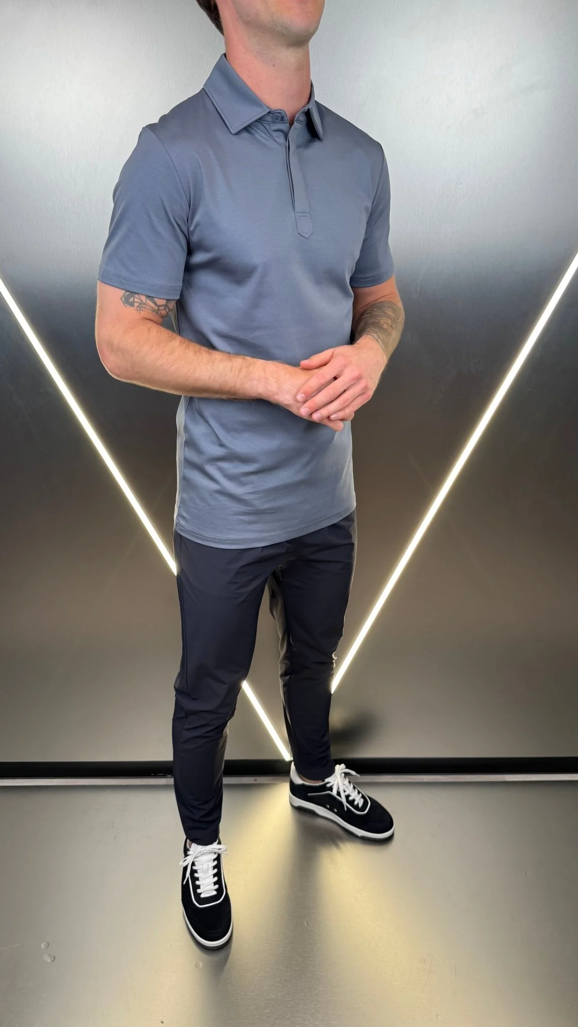 Luxury Mercerised Ombre Polo T Shirt - Image 4