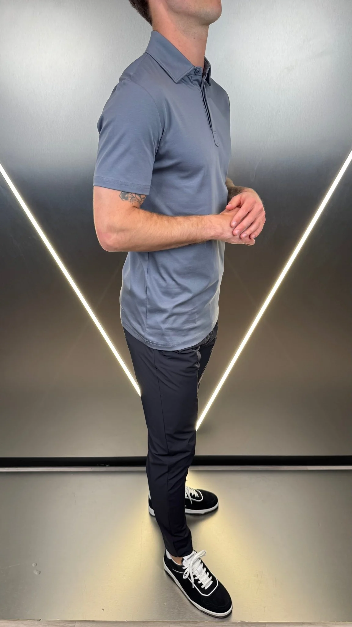 Luxury Mercerised Ombre Polo T Shirt - Image 6