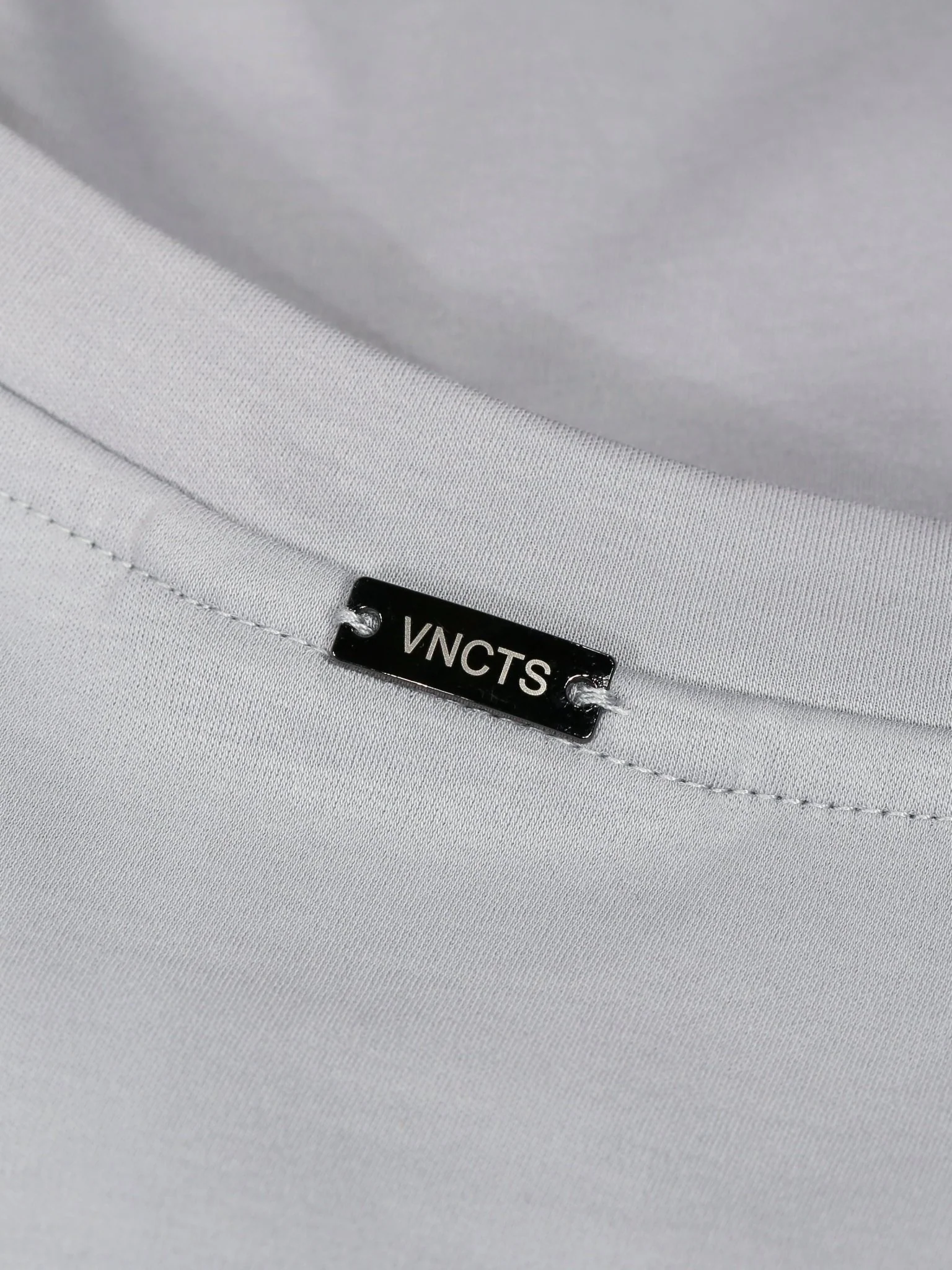 Luxury Mercerised Pocket Logo T-Shirt - Ice Grey - Image 6