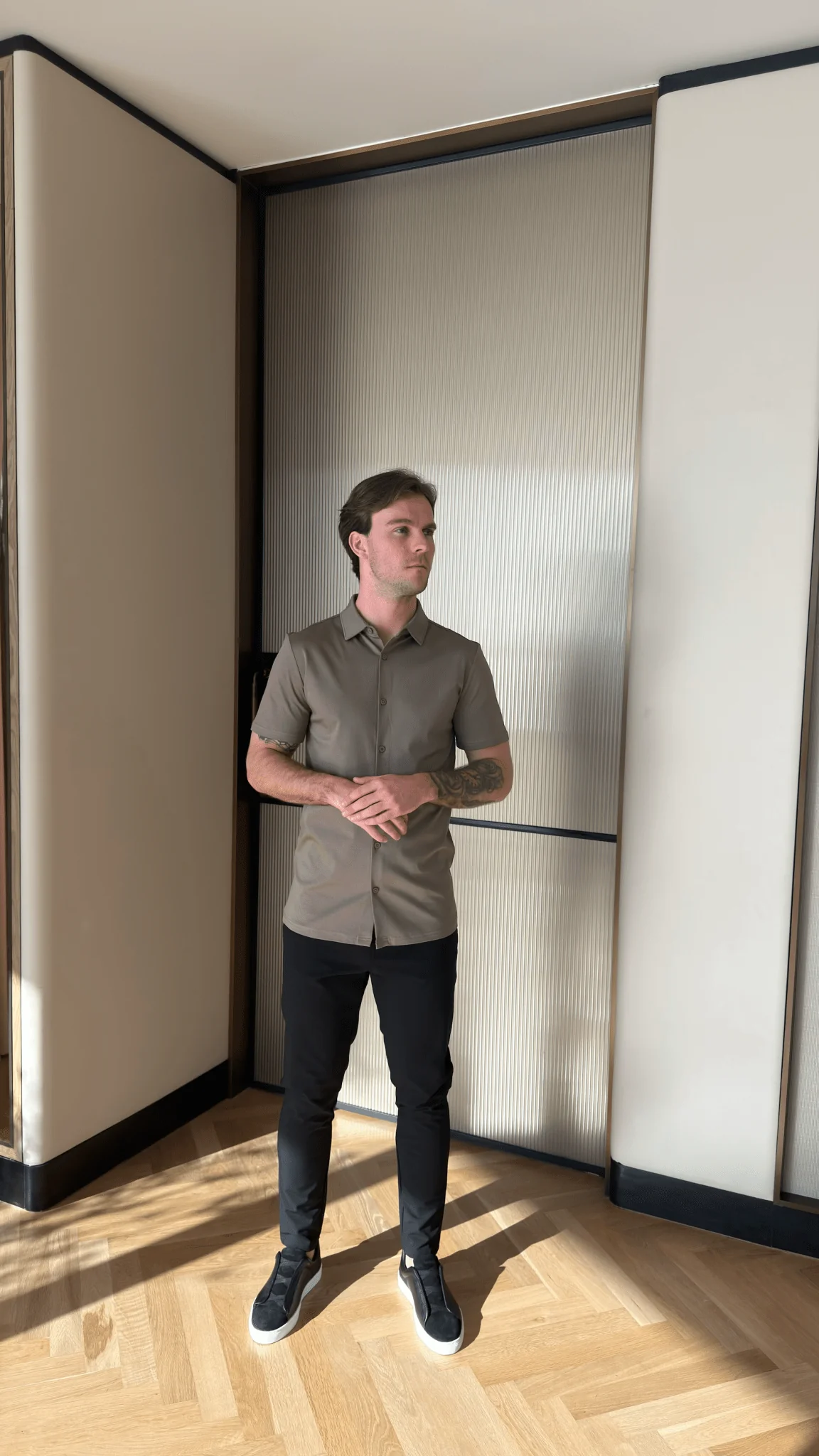 Mercerised Short Sleeve Shirt - Mocha