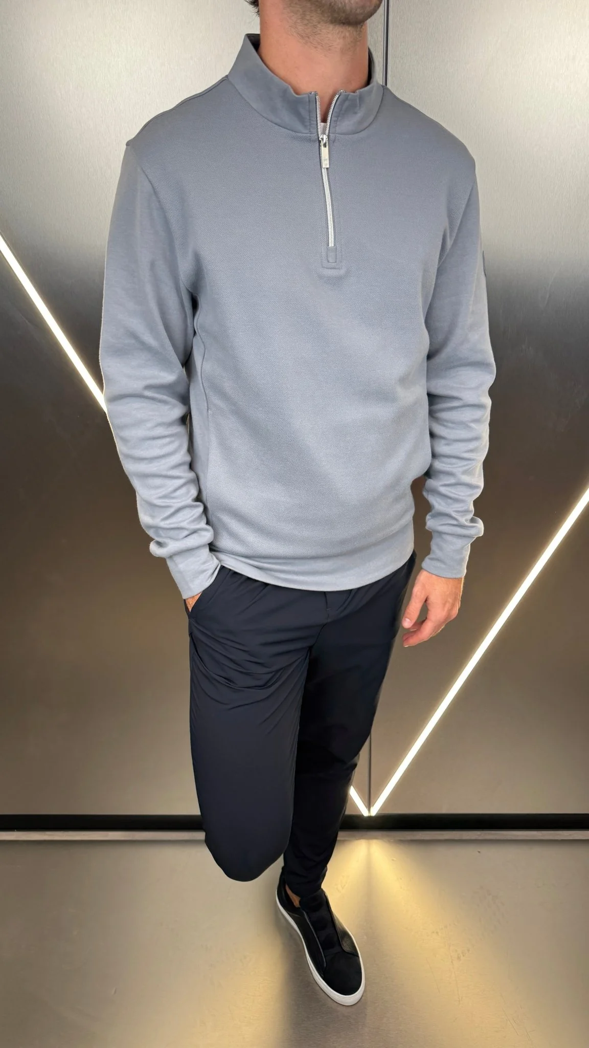 1/4 Zip Jumper - Nado Grey - Image 3