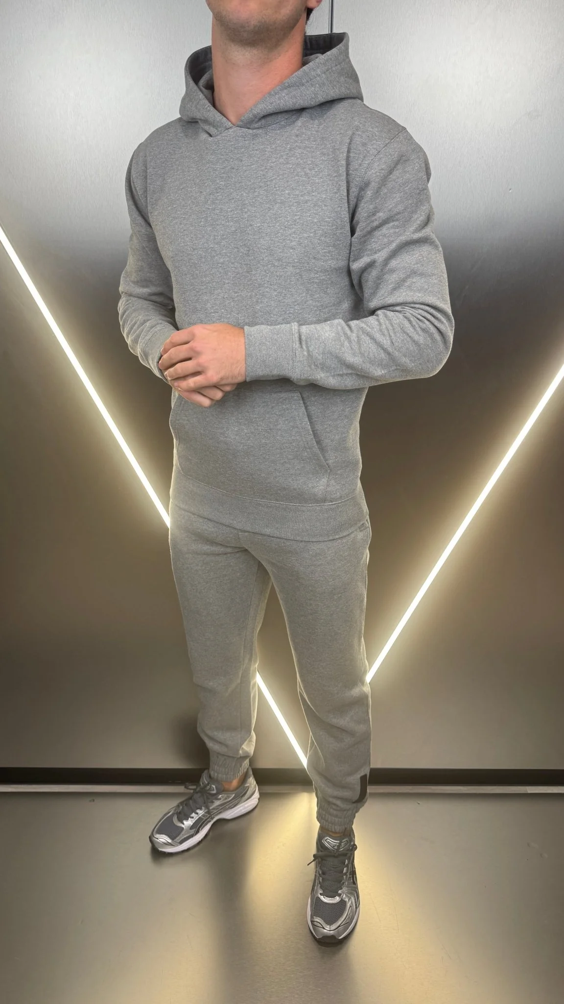 Silicone Badge Every Day Tracksuit - Grey Marl / Black - Image 2