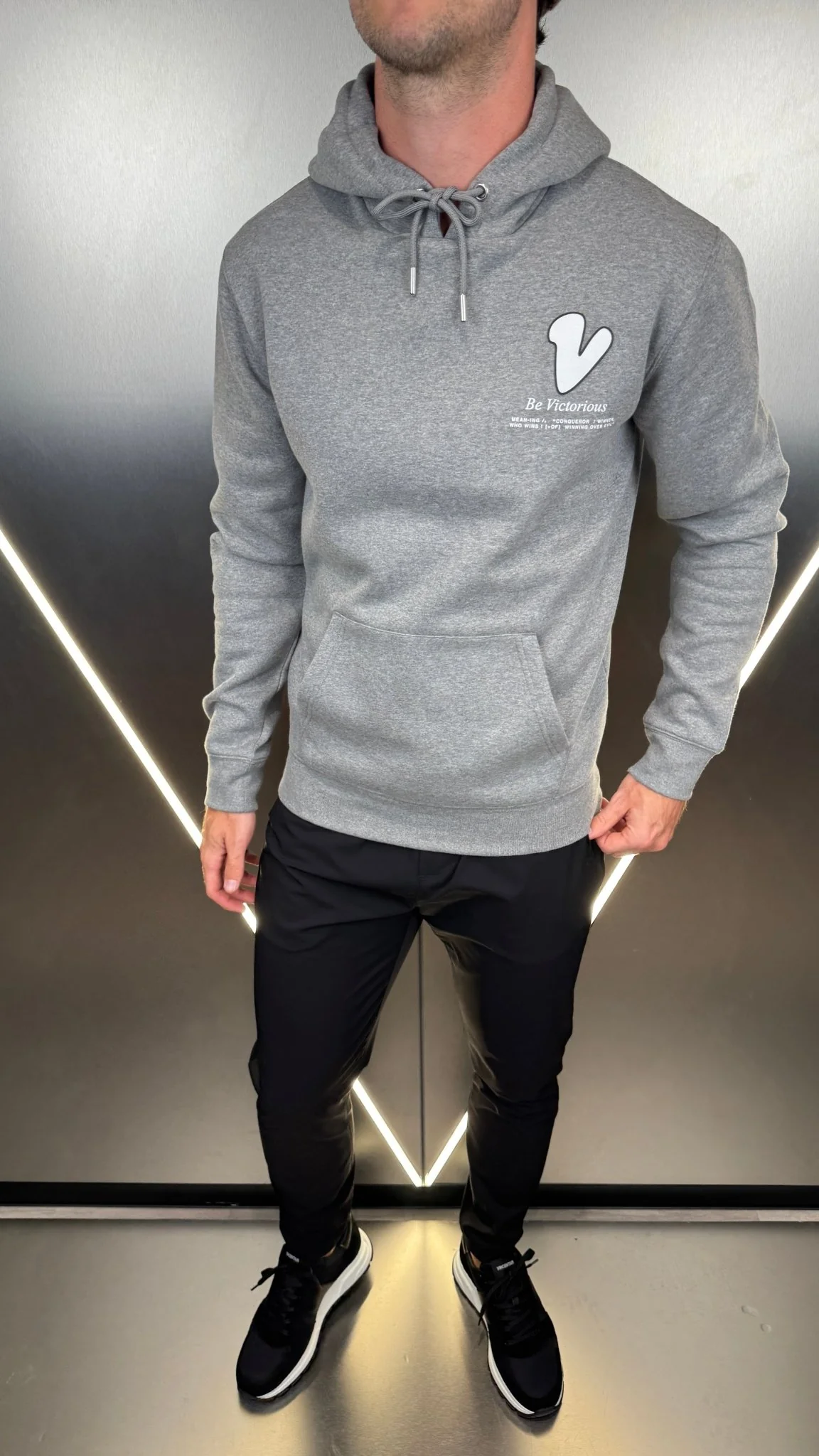 Subway Graffiti Hoodie - Grey Marl - Image 2