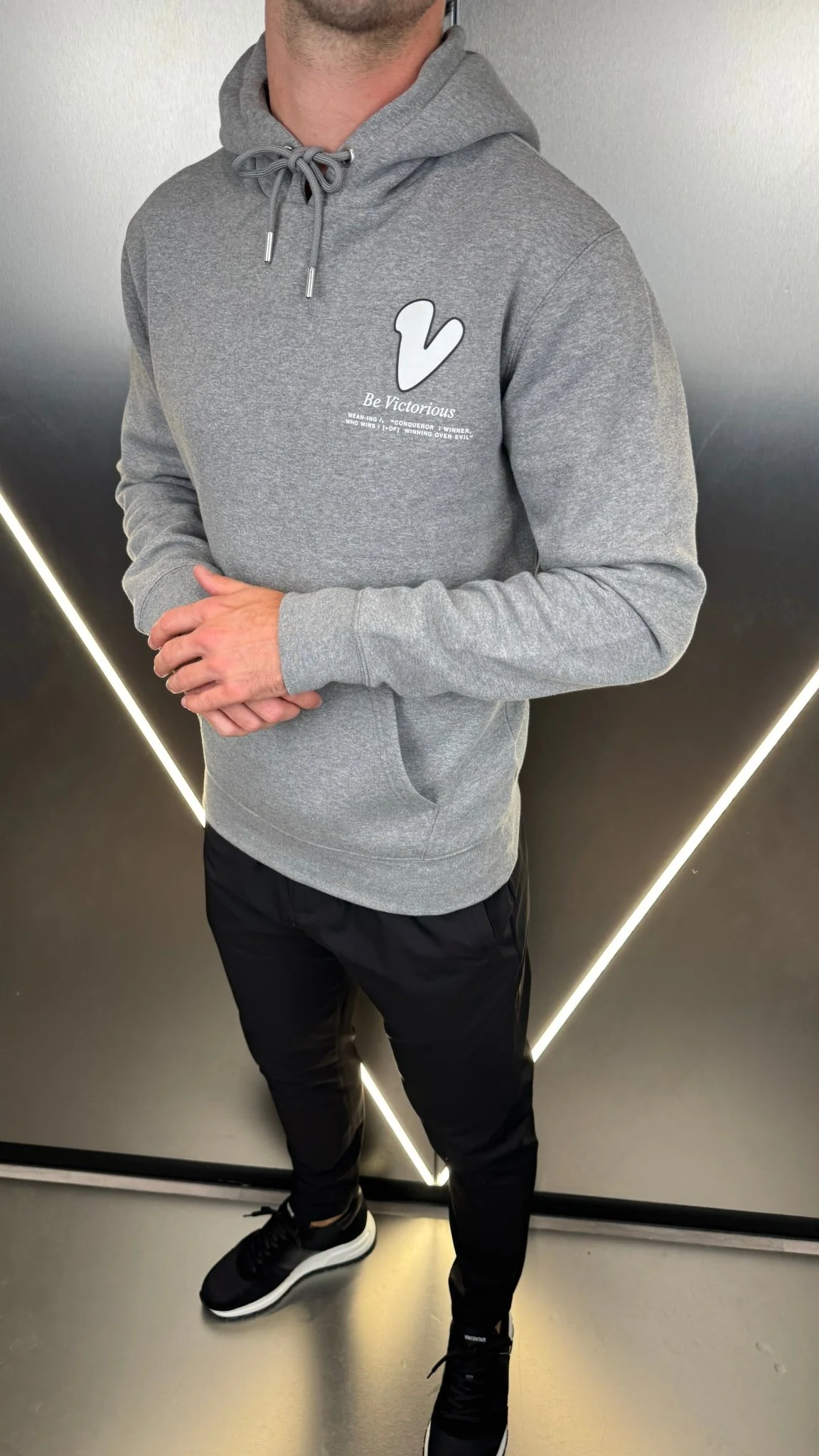 Subway Graffiti Hoodie - Grey Marl - Image 3